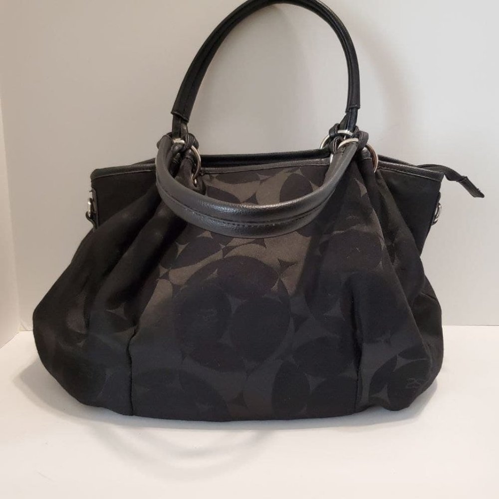 Savoy Black Fabric Handbag